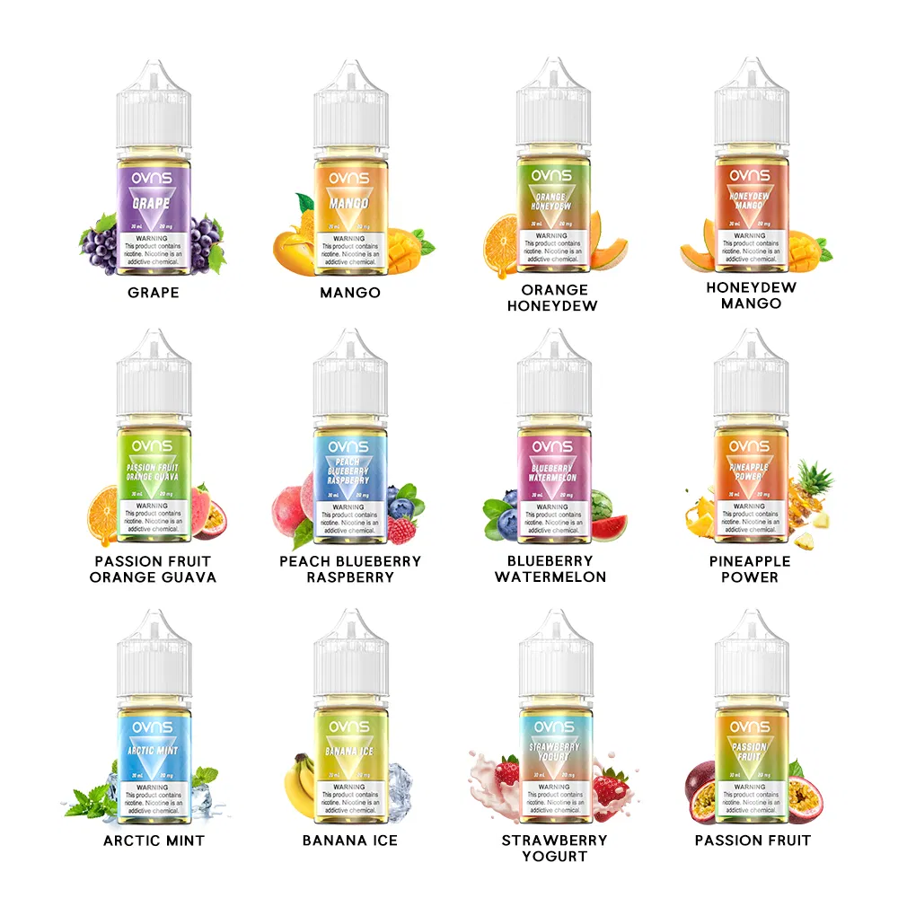 EU Canada Wholesale 30ml 20mg 50mg Vape Electric Juice Vape Nic Salts E-Liquid Disposable Electric Cigarette